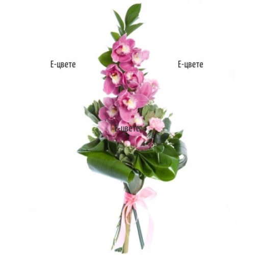 Bouquet Of Pink Orchid Cymbidium